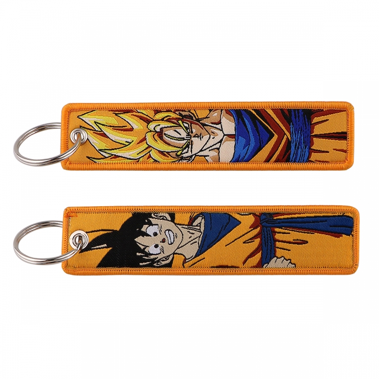 DRAGON BALL Double sided color woven label keychain with thickened hanging rope 13x3cm 10G price for 5 pcs