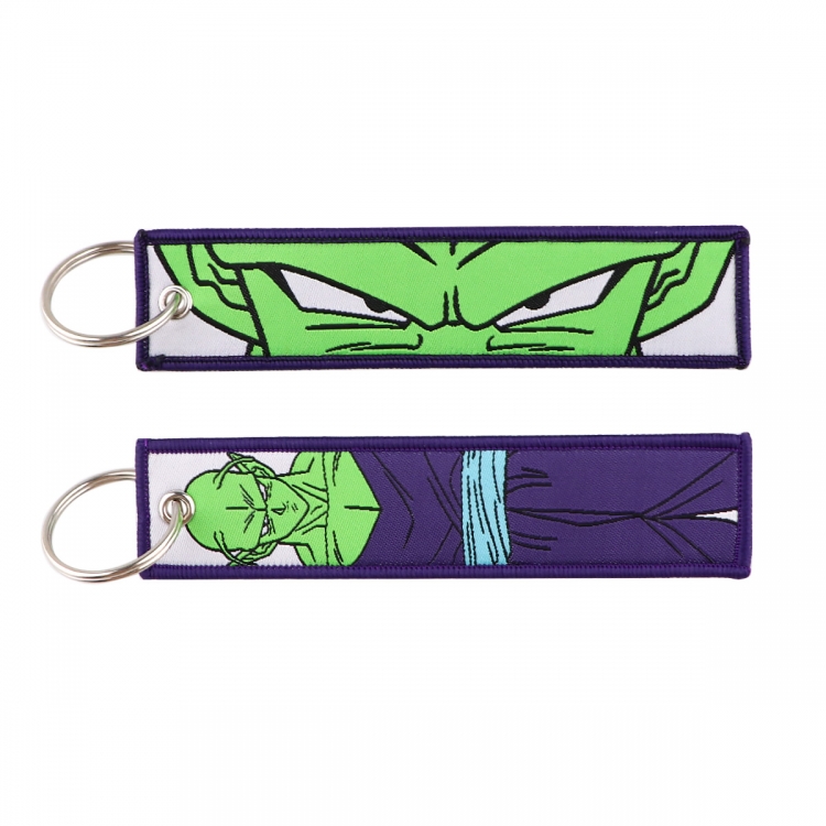 DRAGON BALL Double sided color woven label keychain with thickened hanging rope 13x3cm 10G price for 5 pcs
