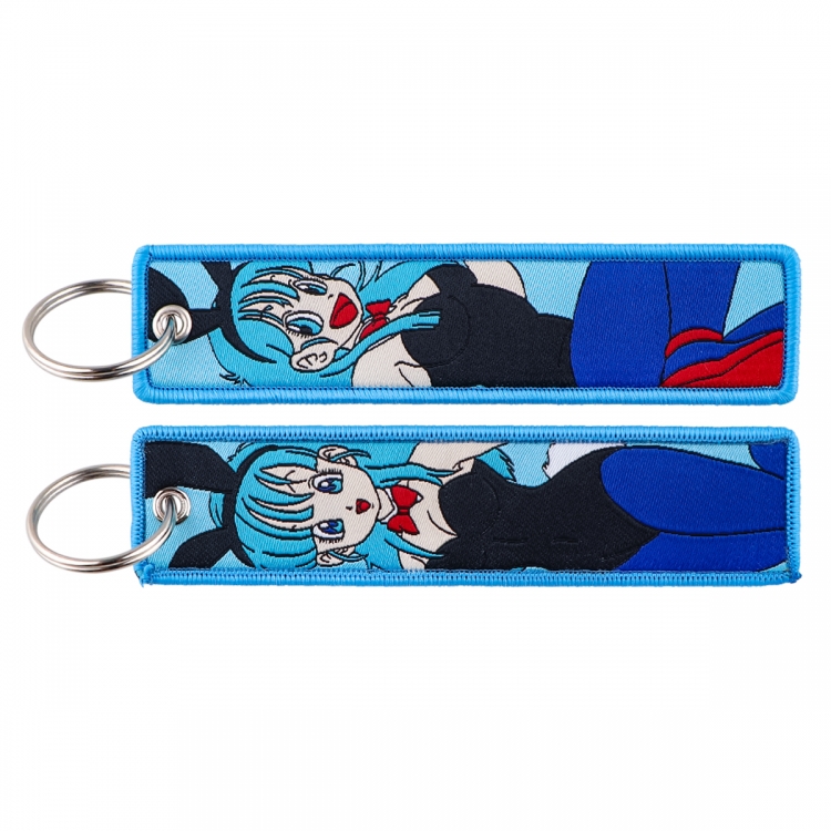 DRAGON BALL Double sided color woven label keychain with thickened hanging rope 13x3cm 10G price for 5 pcs