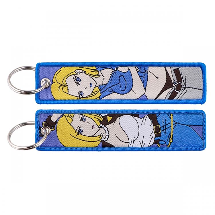 DRAGON BALL Double sided color woven label keychain with thickened hanging rope 13x3cm 10G price for 5 pcs