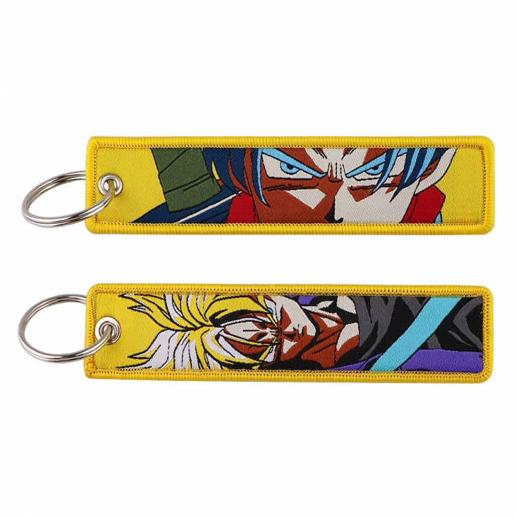 DRAGON BALL Double sided color woven label keychain with thickened hanging rope 13x3cm 10G price for 5 pcs