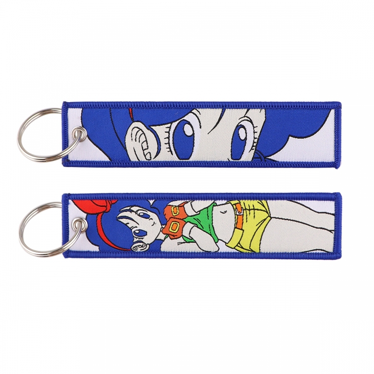 DRAGON BALL Double sided color woven label keychain with thickened hanging rope 13x3cm 10G price for 5 pcs