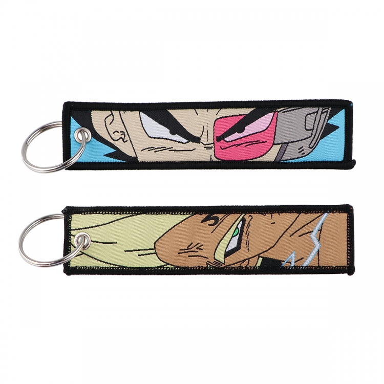 DRAGON BALL Double sided color woven label keychain with thickened hanging rope 13x3cm 10G price for 5 pcs