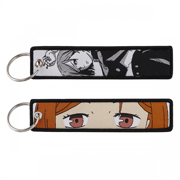 Jujutsu Kaisen Double sided color woven label keychain with thickened hanging rope 13x3cm 10G price for 5 pcs