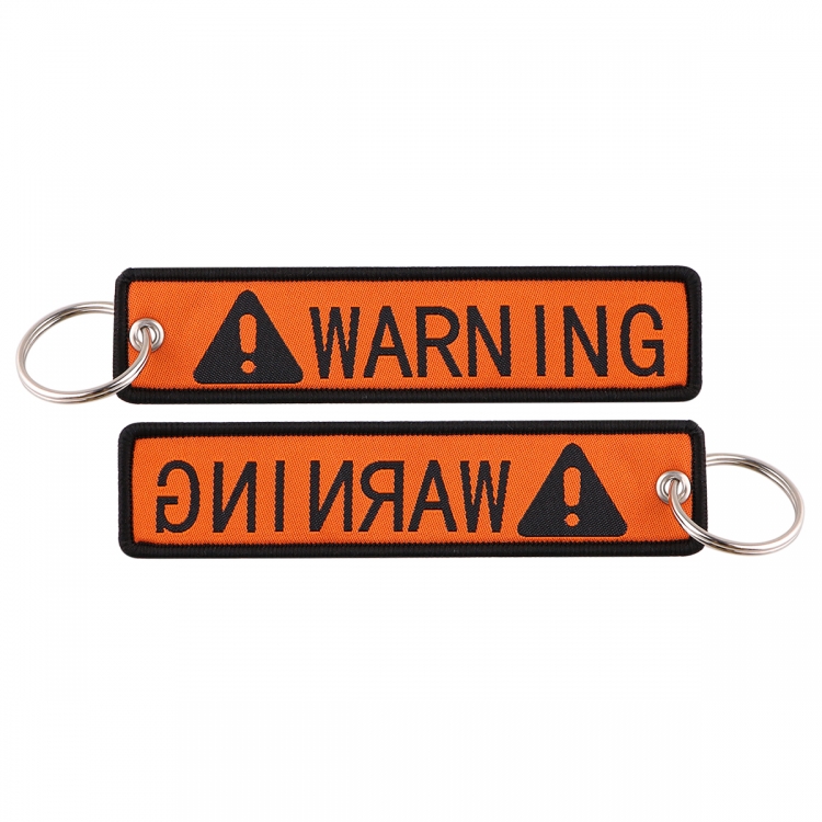 letter Double sided color woven label keychain with thickened hanging rope 13x3cm 10G price for 5 pcs