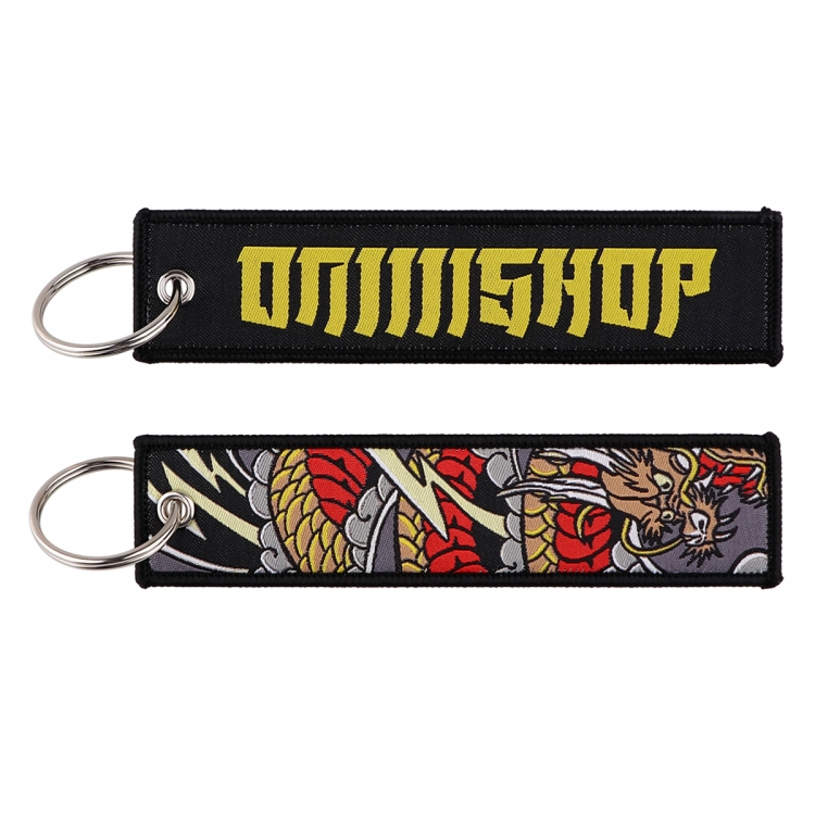 Kuroshitsuji Double sided color woven label keychain with thickened hanging rope 13x3cm 10G price for 5 pcs