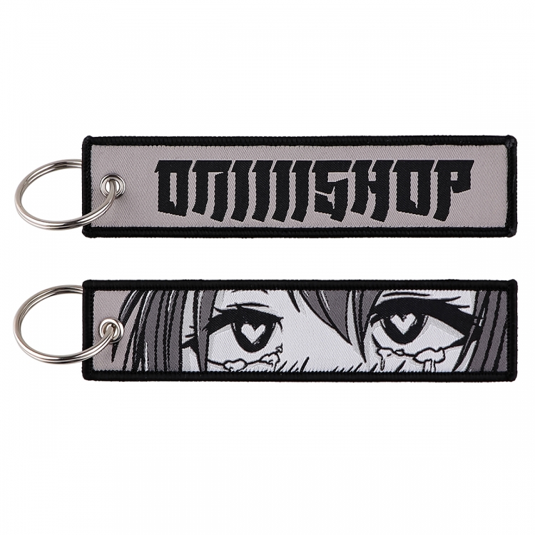 Kuroshitsuji Double sided color woven label keychain with thickened hanging rope 13x3cm 10G price for 5 pcs
