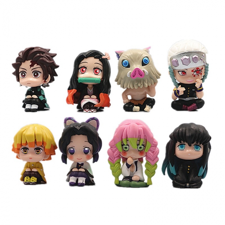 Demon Slayer Kimets Bagged Figure Decoration Model 6.5cm a set of 8