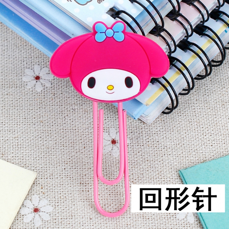 melody U-shaped PVC soft rubber bookmark metal clip stationery colored paper clip price for 20 pcs