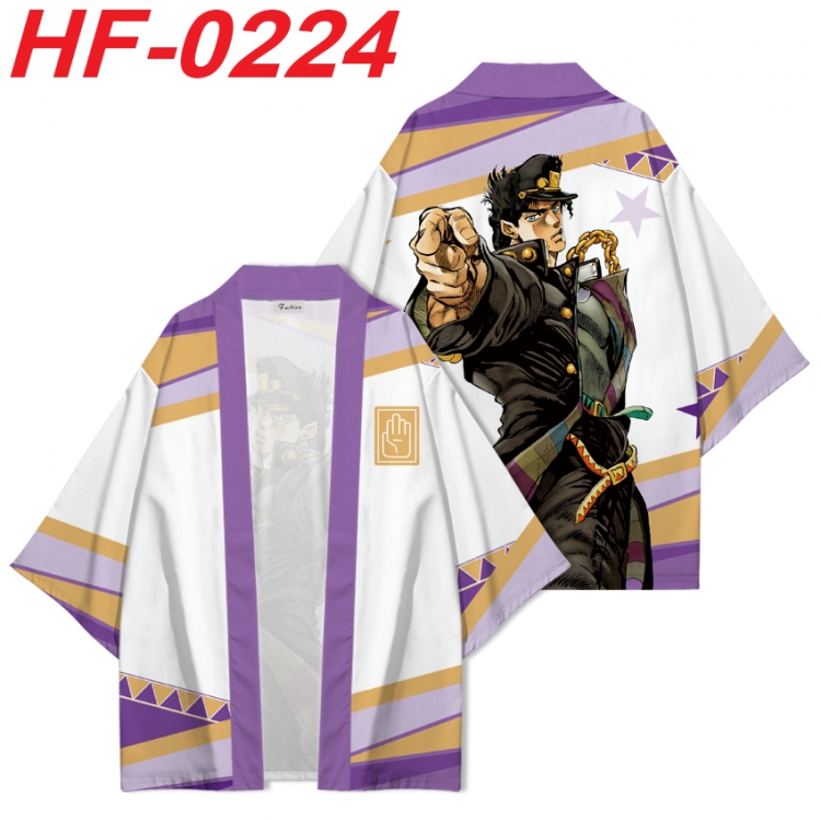 JoJos Bizarre Adventure Anime digital printed French velvet kimono top from S to 4XL HF-0224