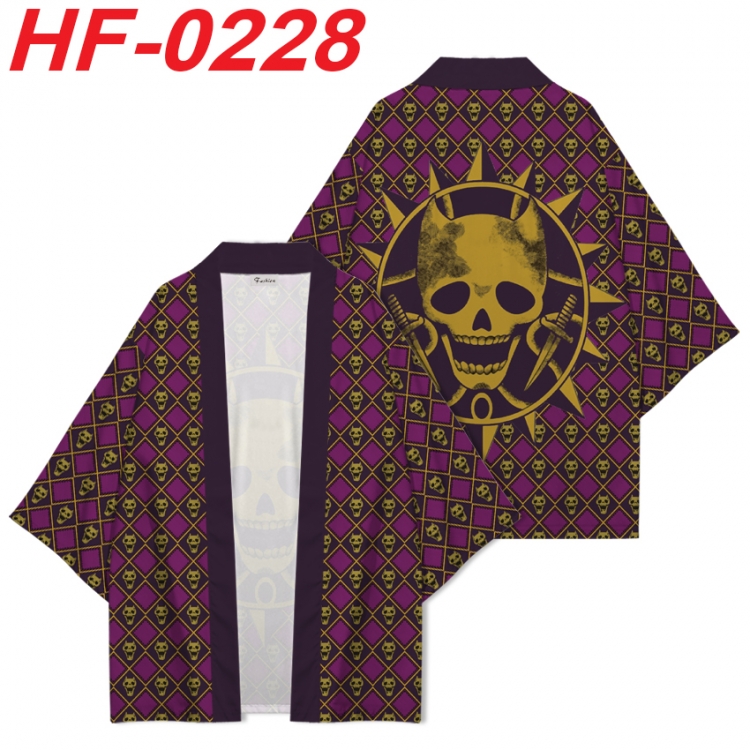 JoJos Bizarre Adventure Anime digital printed French velvet kimono top from S to 4XL  HF-0228