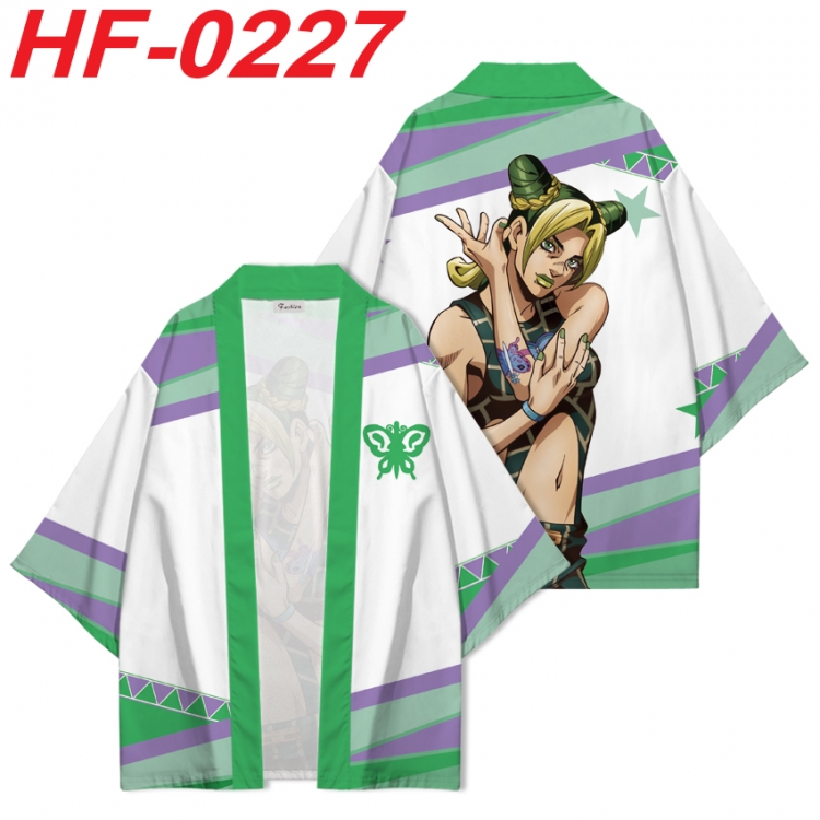 JoJos Bizarre Adventure Anime digital printed French velvet kimono top from S to 4XL HF-0227