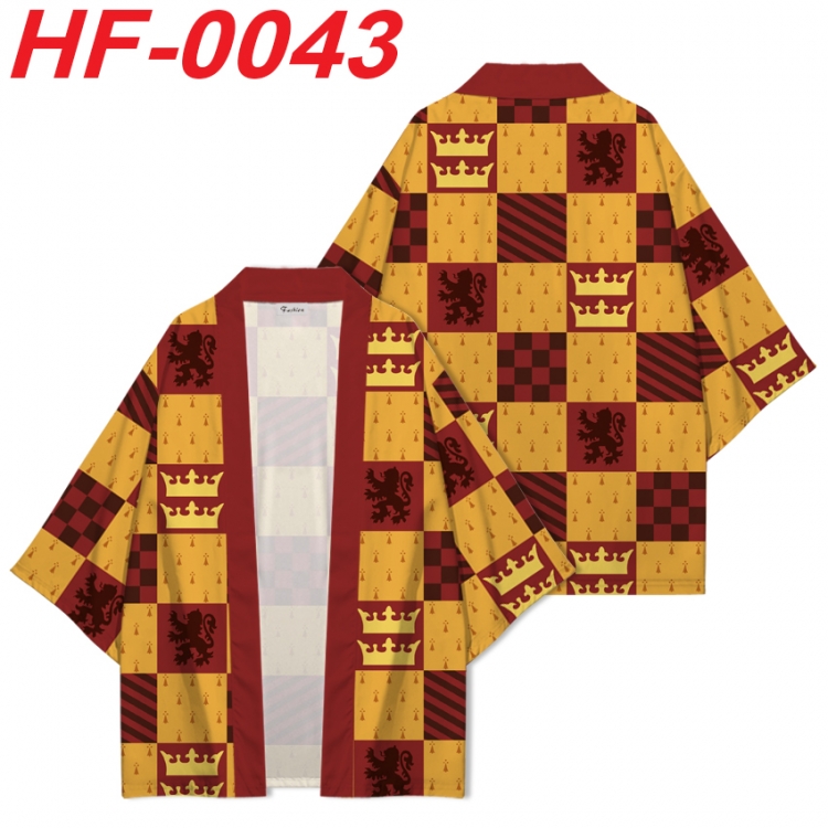 Harry Potter Anime digital printed French velvet kimono top from S to 4XL  HF-0043