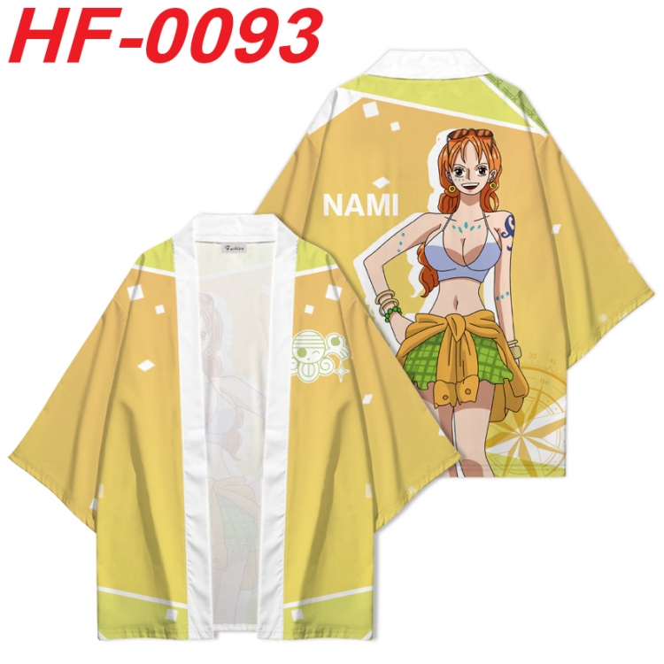 One Piece Anime digital printed French velvet kimono top from S to 4XL  HF-0093