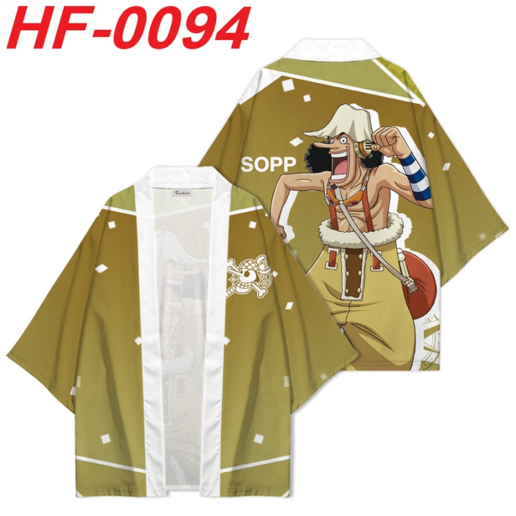 One Piece Anime digital printed French velvet kimono top from S to 4XL  HF-0094