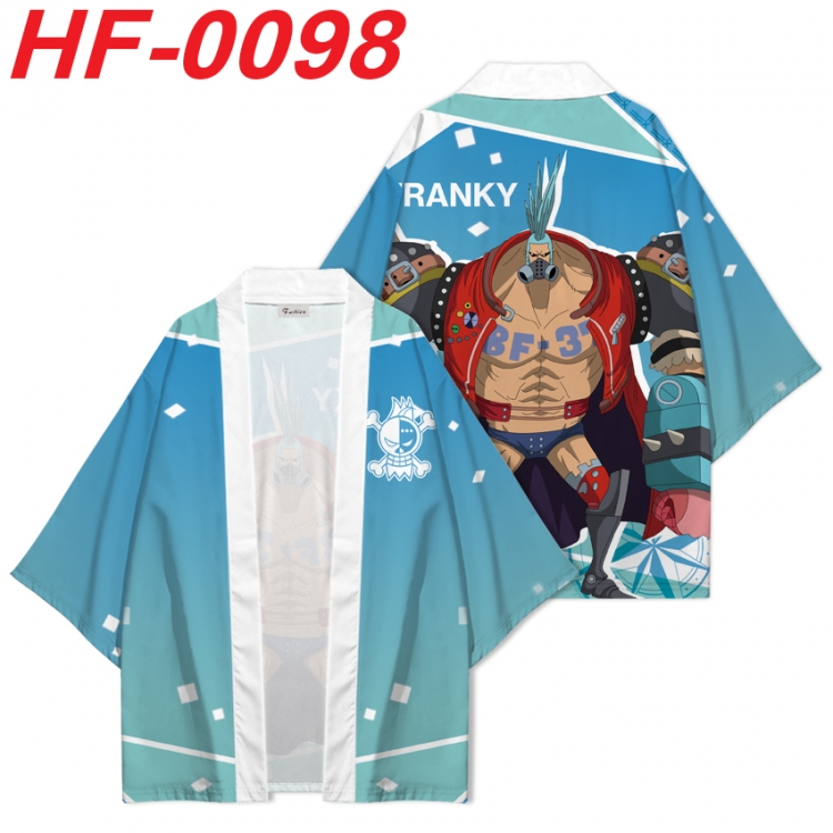 One Piece Anime digital printed French velvet kimono top from S to 4XLHF-0098