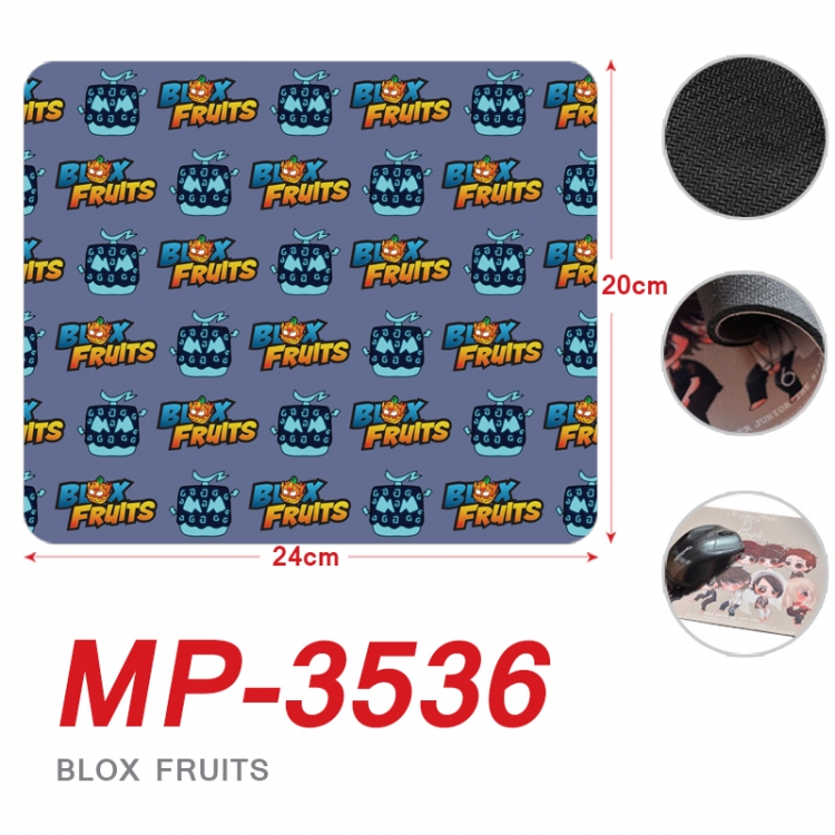 Blox Fruits Anime Full Color Printing Mouse Pad Unlocked 20X24cm price for 5 pcs MP-3536