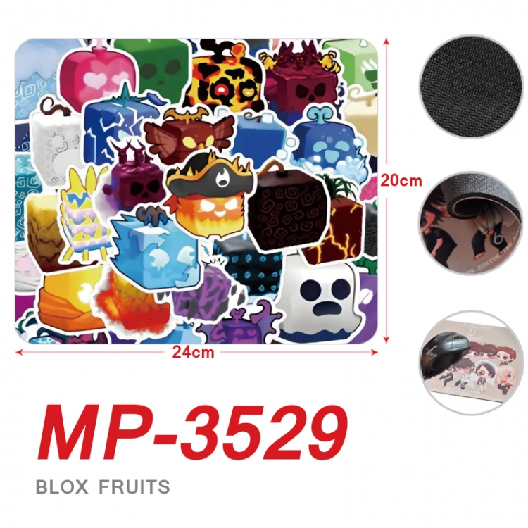 Blox Fruits Anime Full Color Printing Mouse Pad Unlocked 20X24cm price for 5 pcs MP-3529