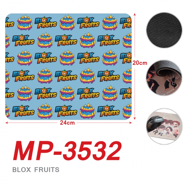 Blox Fruits Anime Full Color Printing Mouse Pad Unlocked 20X24cm price for 5 pcs MP-3532