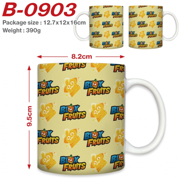Blox Fruits Anime printed ceramic mug 400ml (single carton foam packaging) B-0903