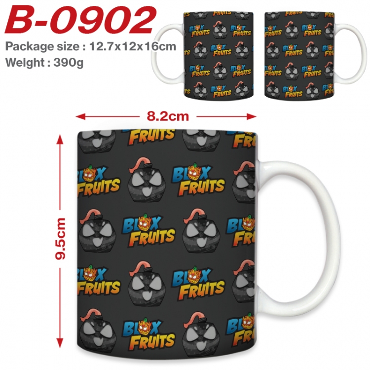 Blox Fruits Anime printed ceramic mug 400ml (single carton foam packaging) B-0902