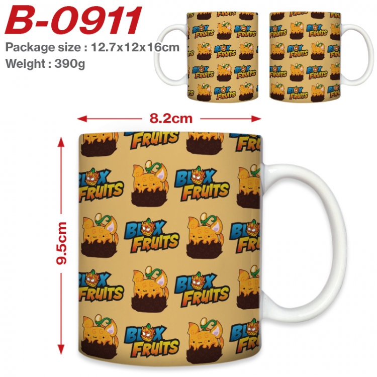 Blox Fruits Anime printed ceramic mug 400ml (single carton foam packaging)   B-0911