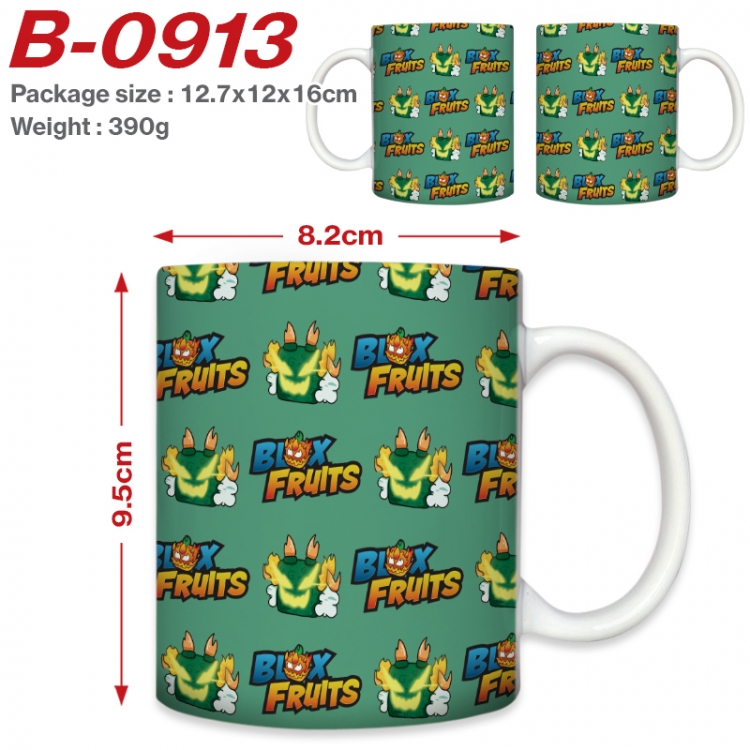 Blox Fruits Anime printed ceramic mug 400ml (single carton foam packaging)  B-0913