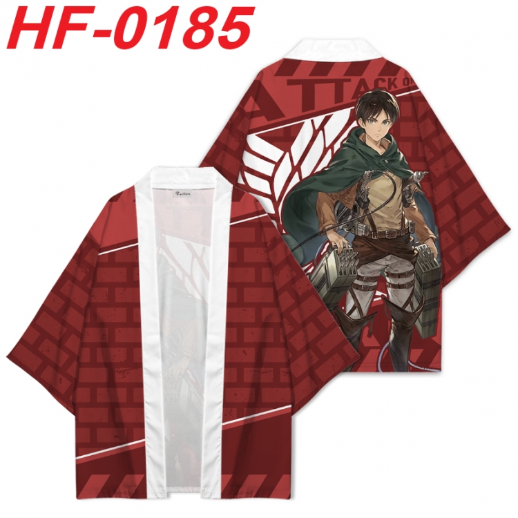 Shingeki no Kyojin Anime digital printed French velvet kimono top from S to 4XL HF-0185