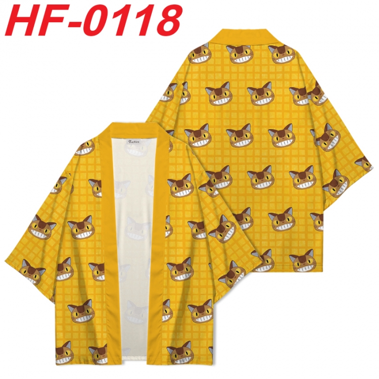 TOTORO Anime digital printed French velvet kimono top from S to 4XL  HF-0118