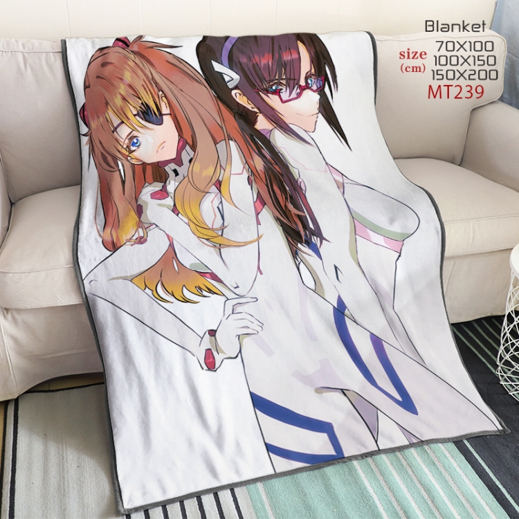 EVA Anime oversized mink flannel blanket 150X200CM customizable