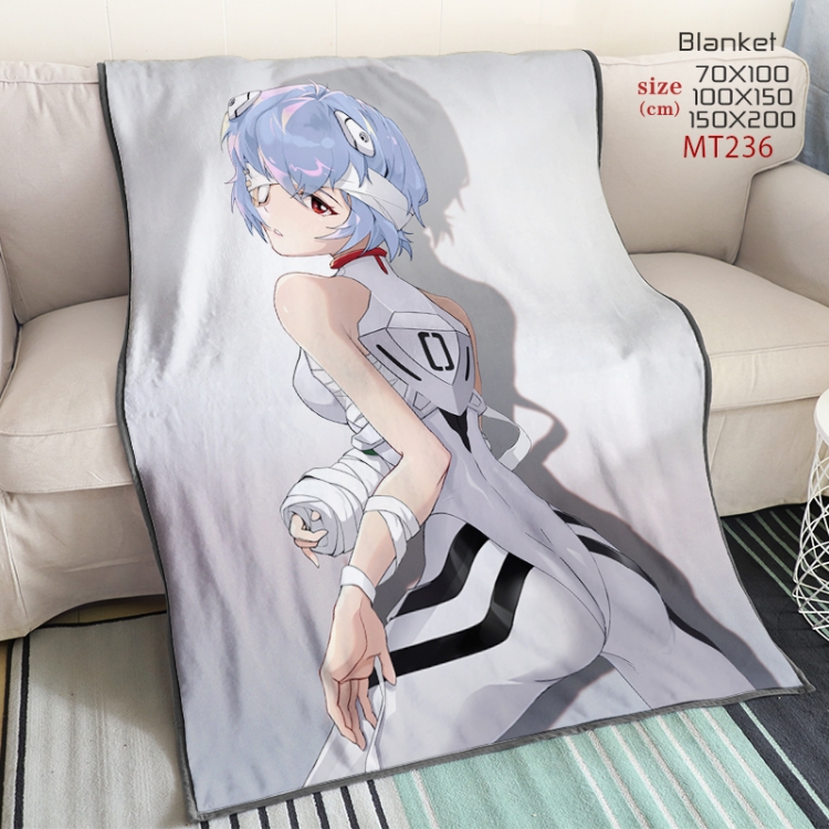 EVA Anime oversized mink flannel blanket 150X200CM customizable