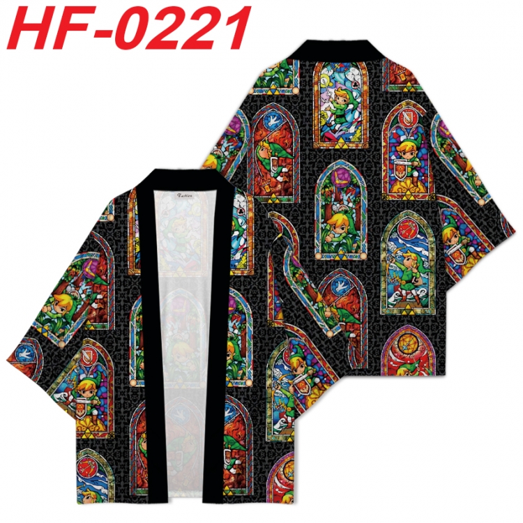 The Legend of Zelda Anime digital printed French velvet kimono top from S to 4XL HF-0221