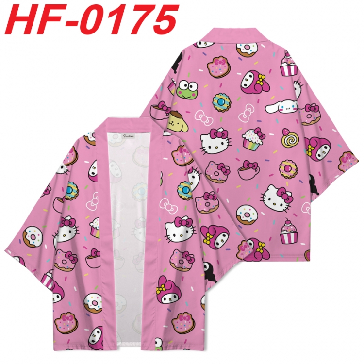 sanrio Anime digital printed French velvet kimono top from S to 4XL  HF-0175