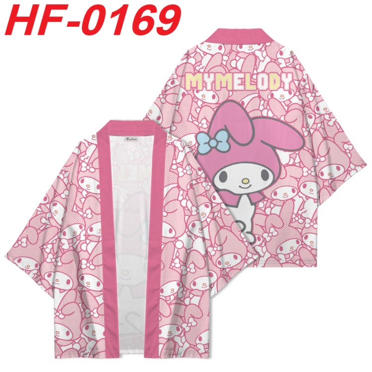 sanrio Anime digital printed French velvet kimono top from S to 4XL HF-0169