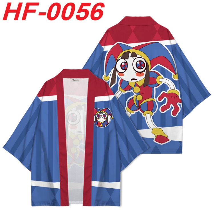 The Amazing Digital Circus Anime digital printed French velvet kimono top from S to 4XL  HF-0056