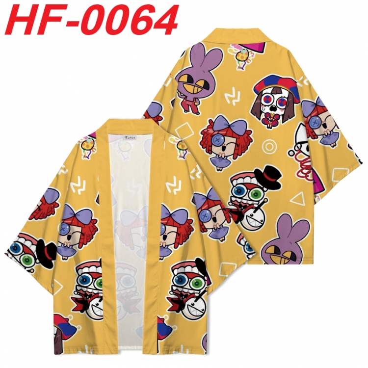 The Amazing Digital Circus Anime digital printed French velvet kimono top from S to 4XL HF-0064