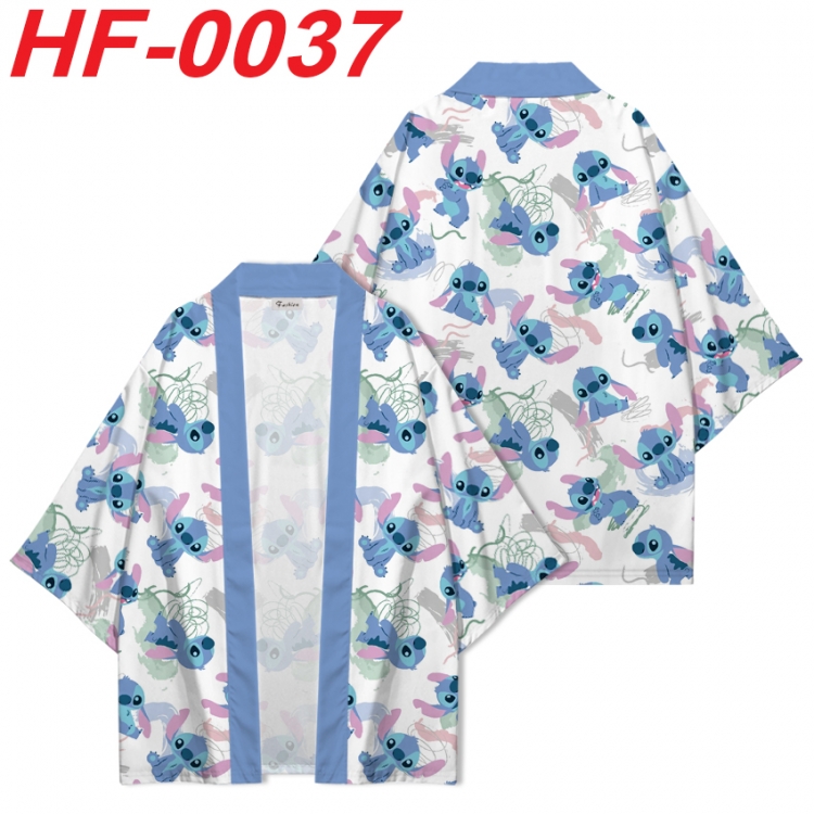 Lilo & Stitch Anime digital printed French velvet kimono top from S to 4XL