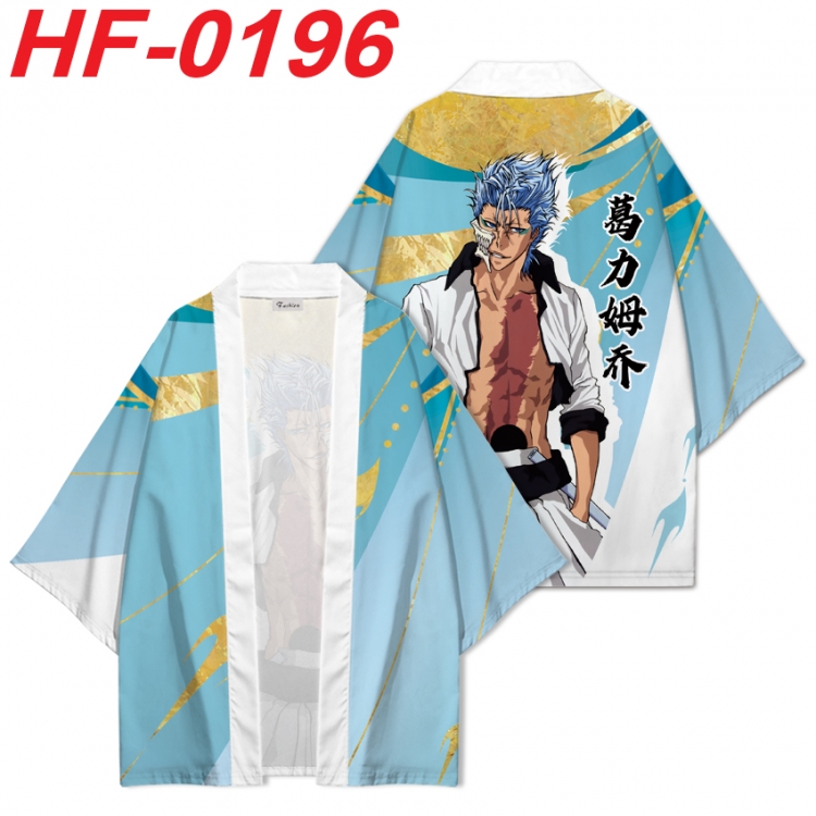 Bleach Anime digital printed French velvet kimono top from S to 4XL HF-0196