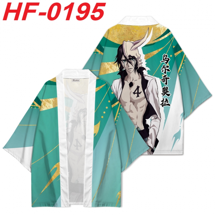 Bleach Anime digital printed French velvet kimono top from S to 4XL HF-0195