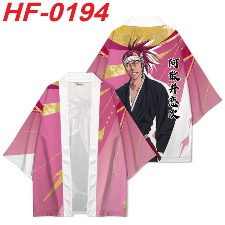 Bleach Anime digital printed French velvet kimono top from S to 4XL HF-0194