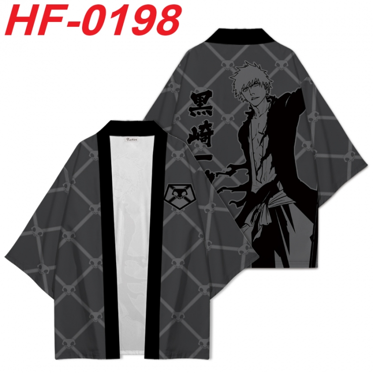 Bleach Anime digital printed French velvet kimono top from S to 4XL HF-0198