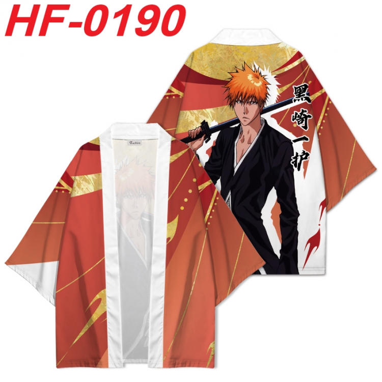 Bleach Anime digital printed French velvet kimono top from S to 4XL HF-0190