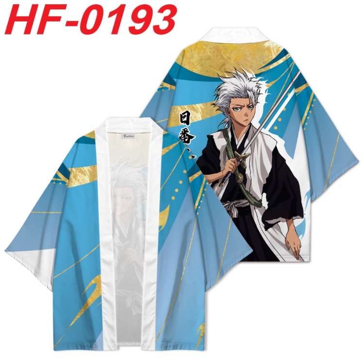 Bleach Anime digital printed French velvet kimono top from S to 4XL HF-0193