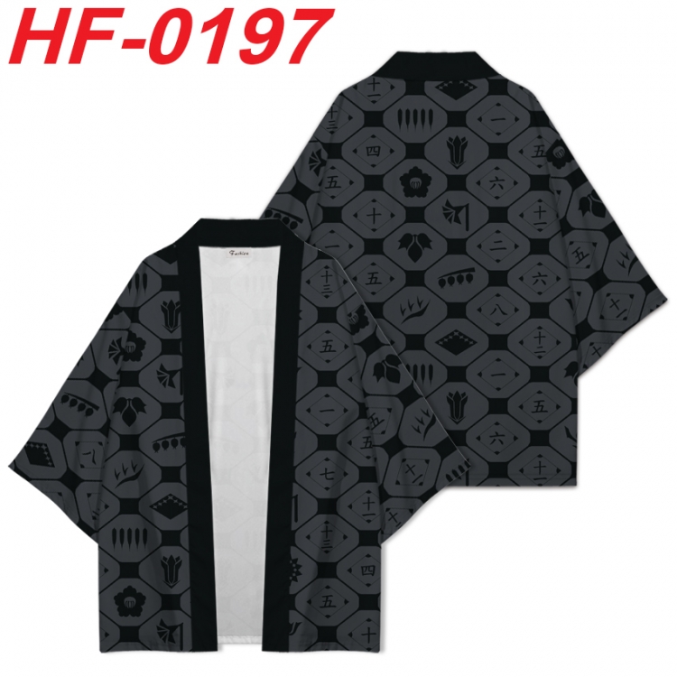 Bleach Anime digital printed French velvet kimono top from S to 4XL HF-0197