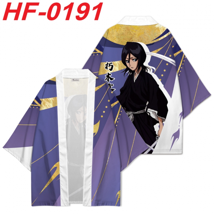 Bleach Anime digital printed French velvet kimono top from S to 4XL HF-0191