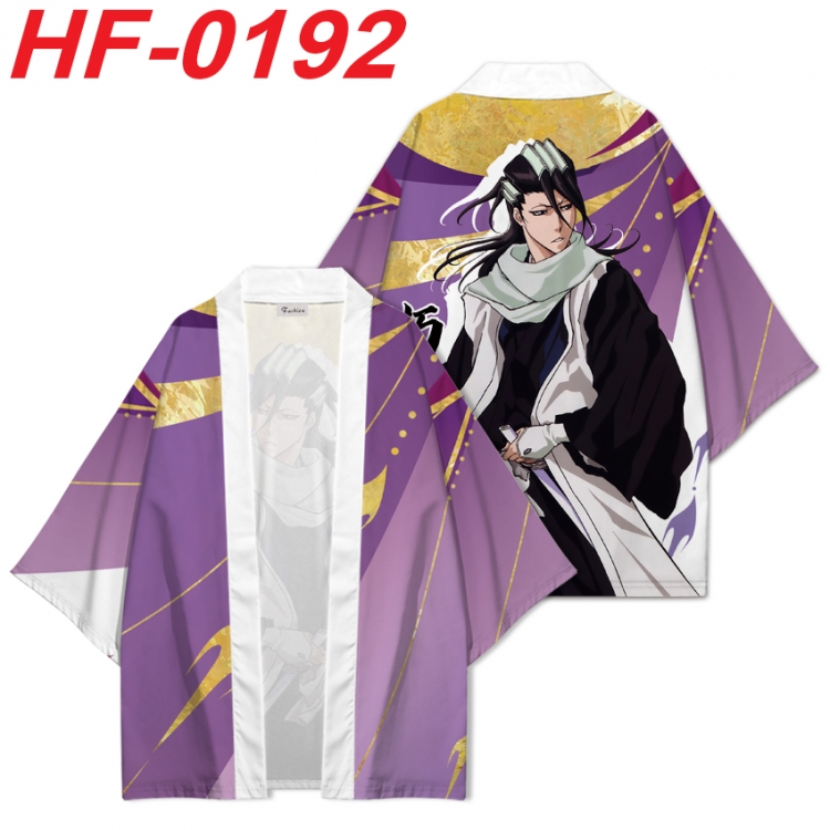 Bleach Anime digital printed French velvet kimono top from S to 4XL  HF-0192