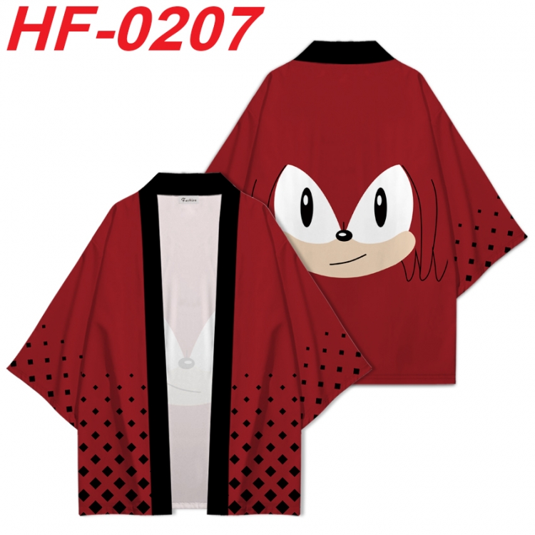 Sonic The Hedgehog Anime digital printed French velvet kimono top from S to 4XL  HF-0207