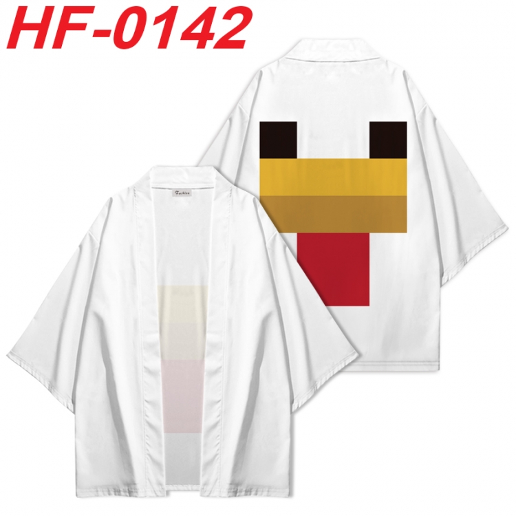 Minecraft Anime digital printed French velvet kimono top from S to 4XL HF-0142