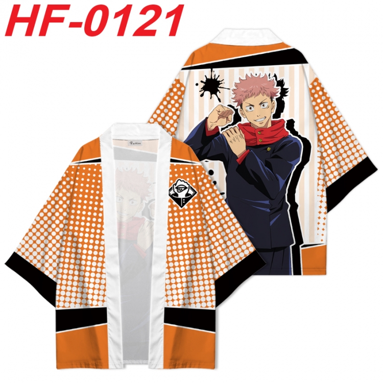 Jujutsu Kaisen Anime digital printed French velvet kimono top from S to 4XL HF-0121