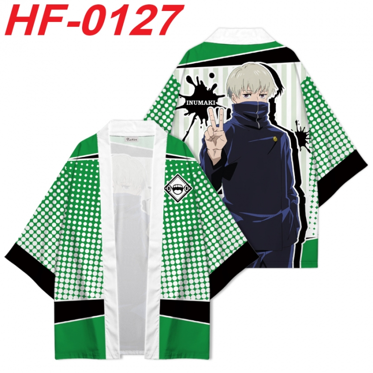 Jujutsu Kaisen Anime digital printed French velvet kimono top from S to 4XL HF-0127